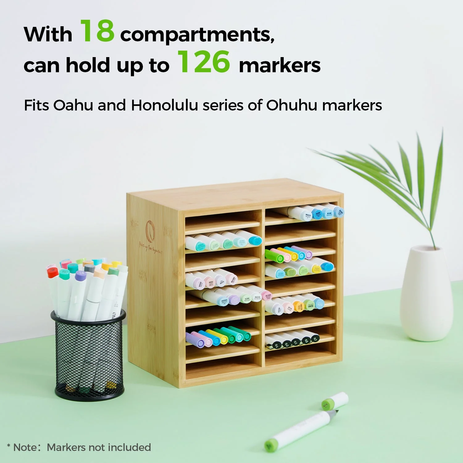 Ohuhu Bamboo Marker Organizer (Australia Domestic Shipping) - Image 5