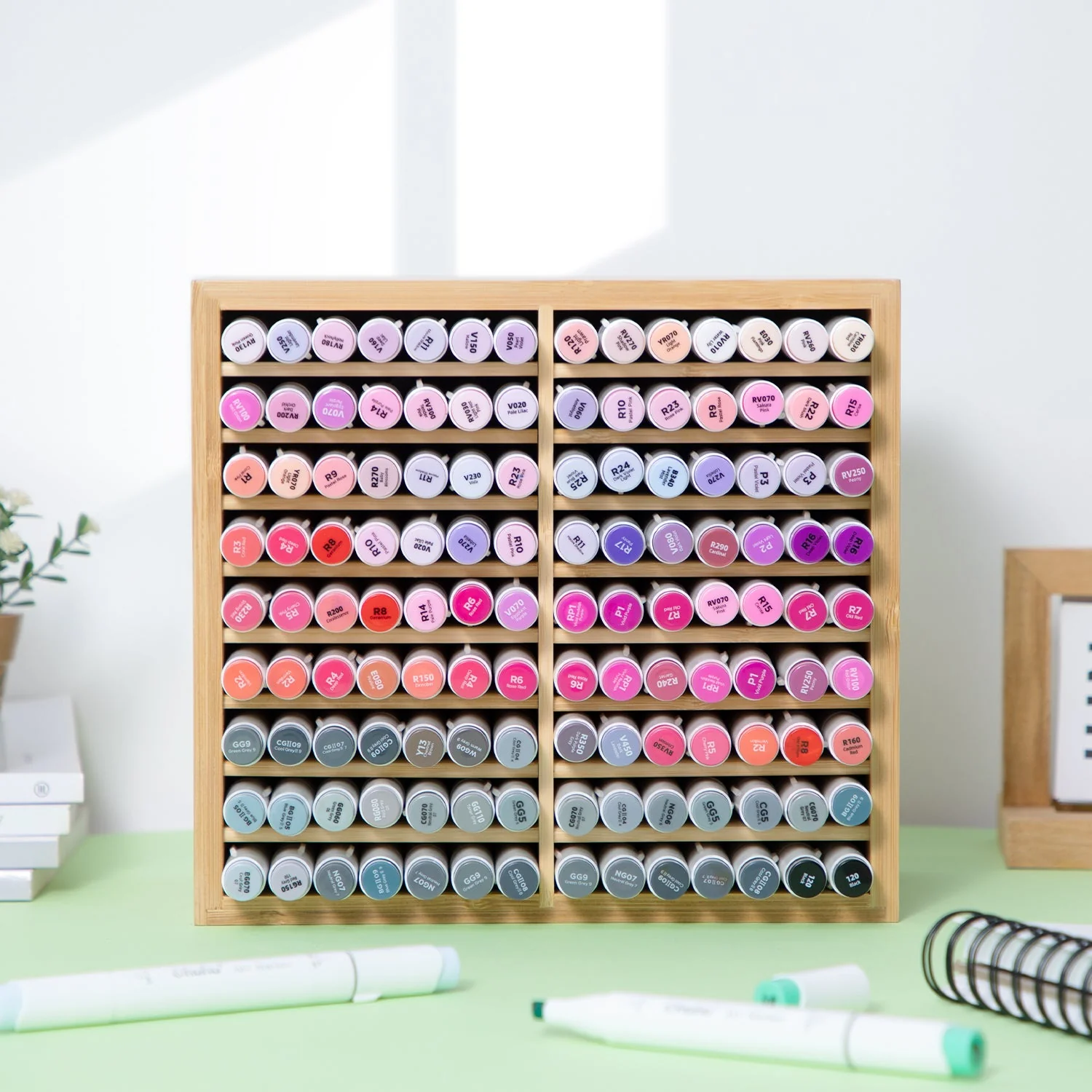 Ohuhu Bamboo Marker Organizer (Canada Domestic Shipping) - Image 2