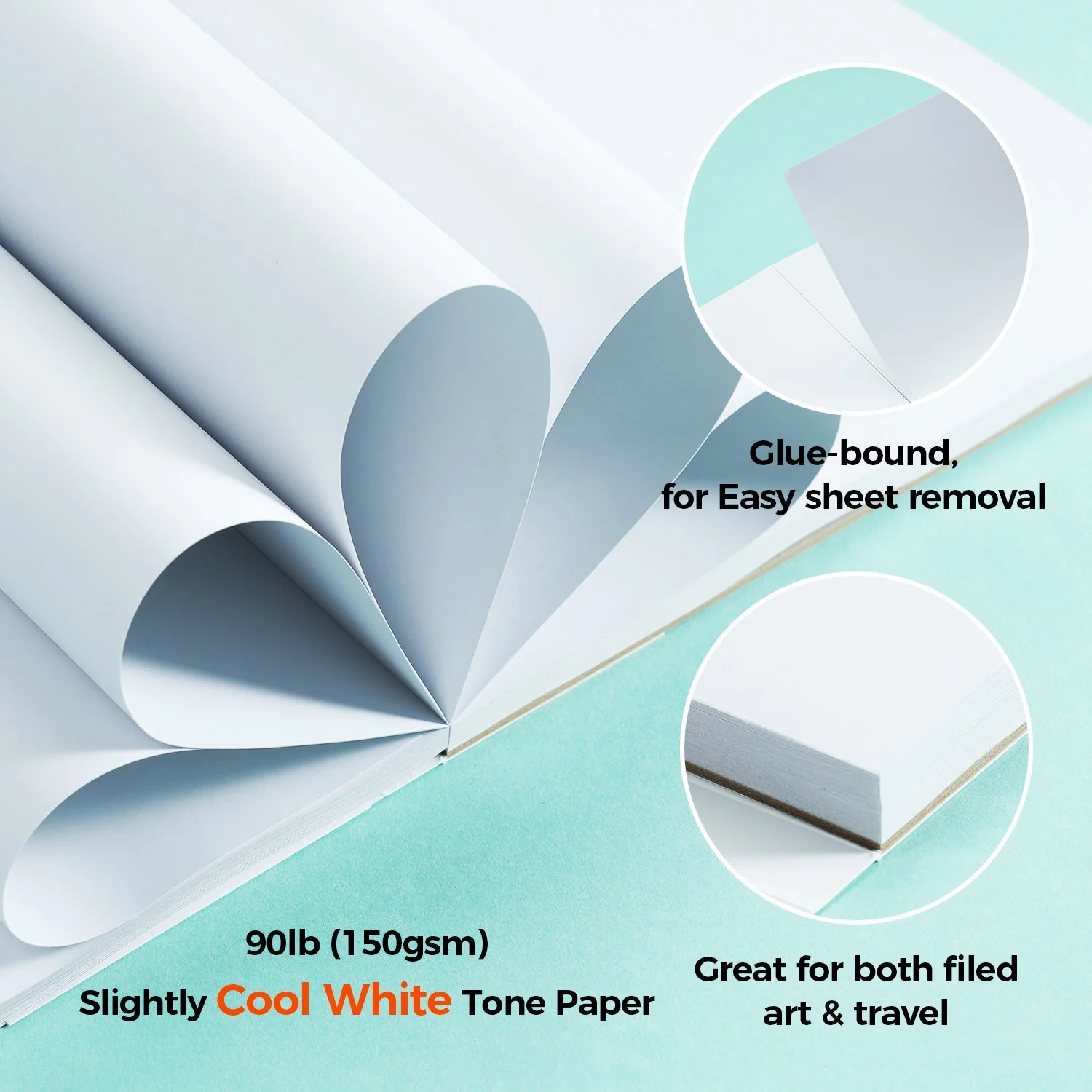 Ohuhu Bleedproof Double-Sided Marker Pad, Glue-Bound (Canada Domestic Shipping) - Image 4
