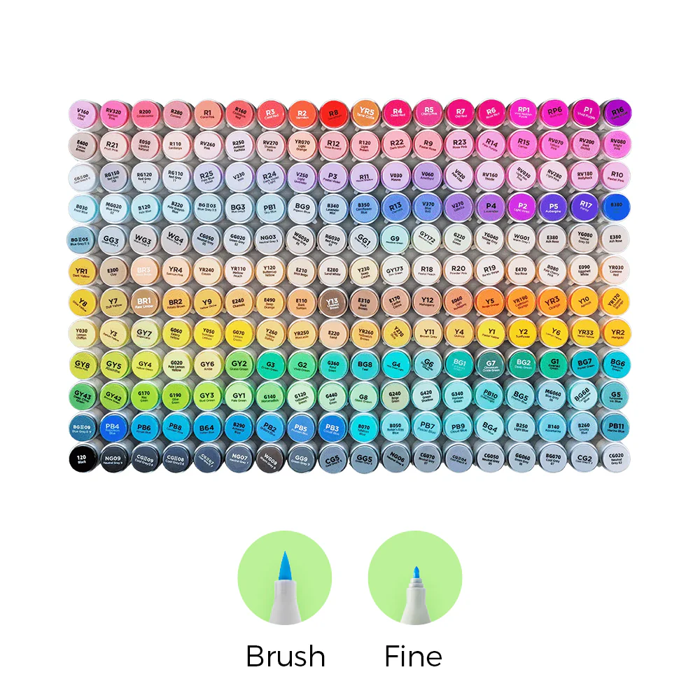 Ohuhu Honolulu Brush Markers - Large Set - Image 8