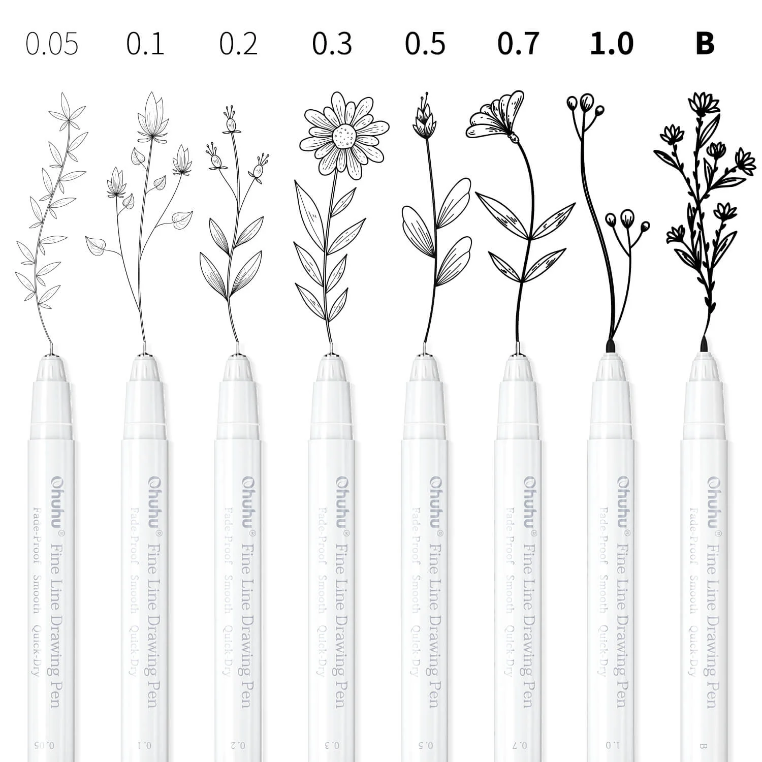 Ohuhu Fineliner Drawing Pen, 8 Pack (Canada Domestic Shipping) - Image 3