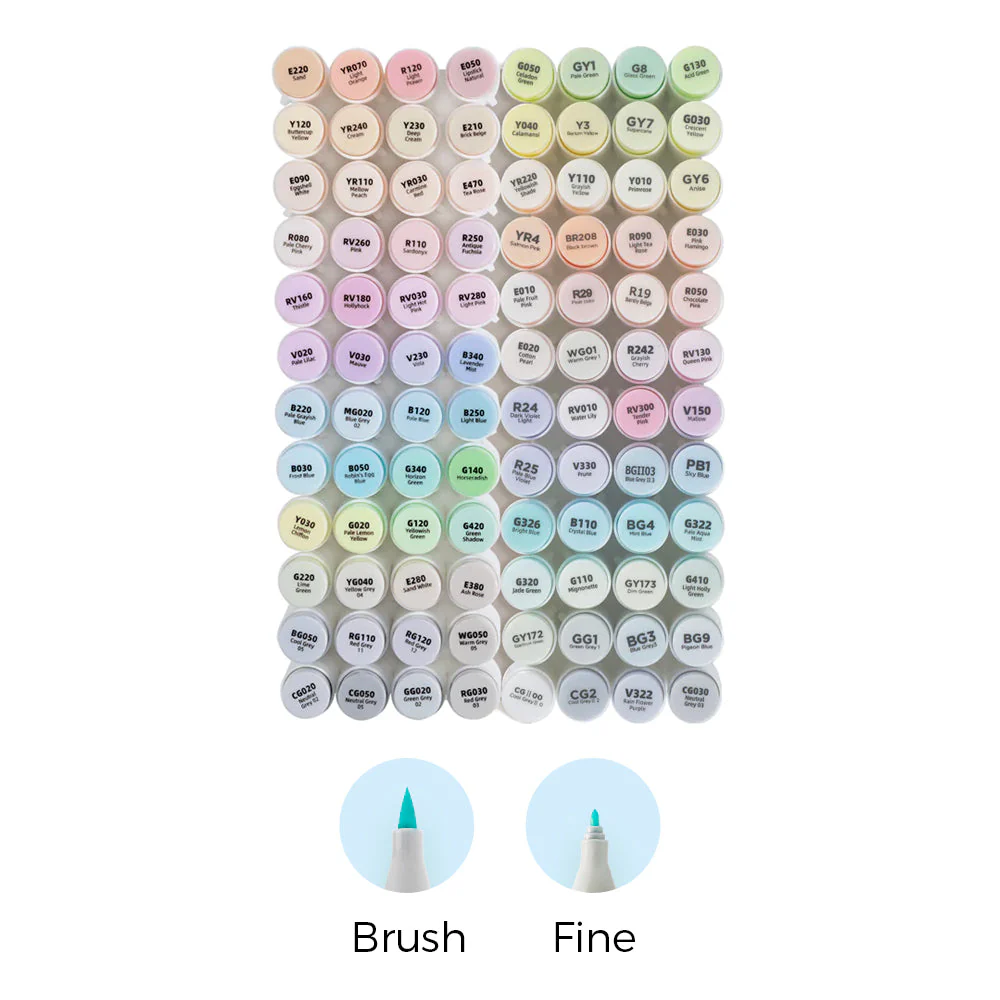 Ohuhu Honolulu 96 Pastel Colors Alcohol Art Markers - Sweetness & Blossoming (Canada Domestic Shipping) - Image 6