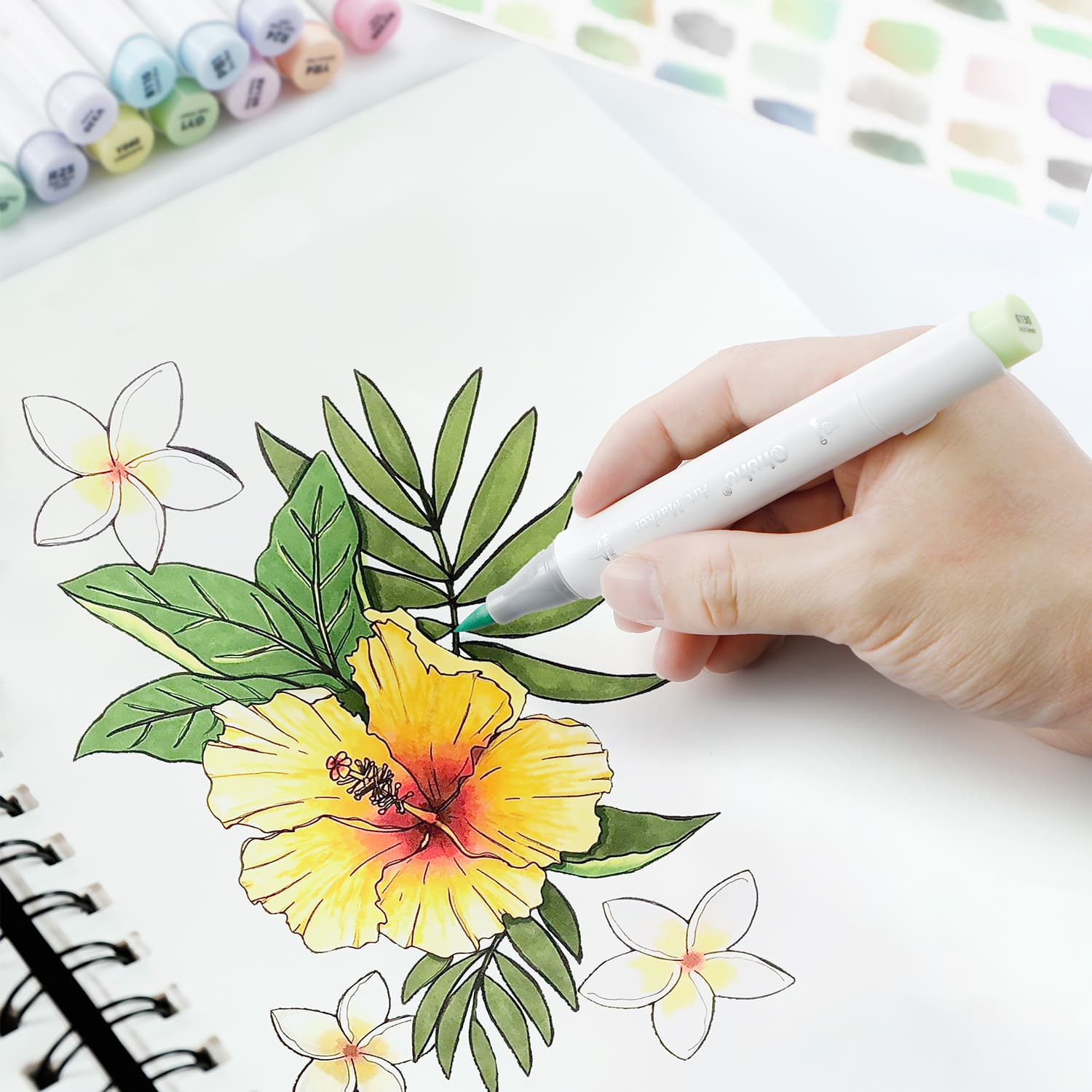 Ohuhu Honolulu 96 Pastel Colors Alcohol Art Markers - Sweetness & Blossoming (Australia Domestic Shipping) - Image 3