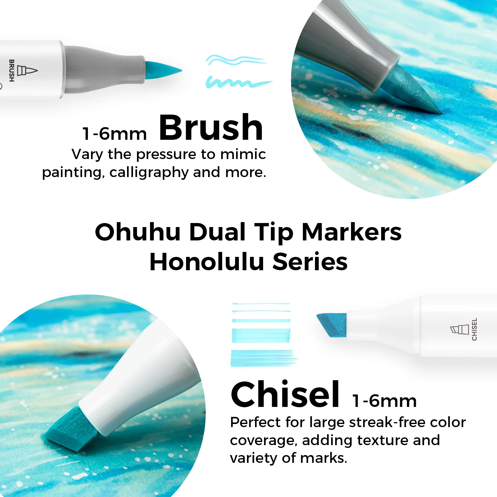 Ohuhu Honolulu 96 Pastel Colors Alcohol Art Markers - Sweetness & Blossoming (Ships from Asia Warehouse) - Image 3