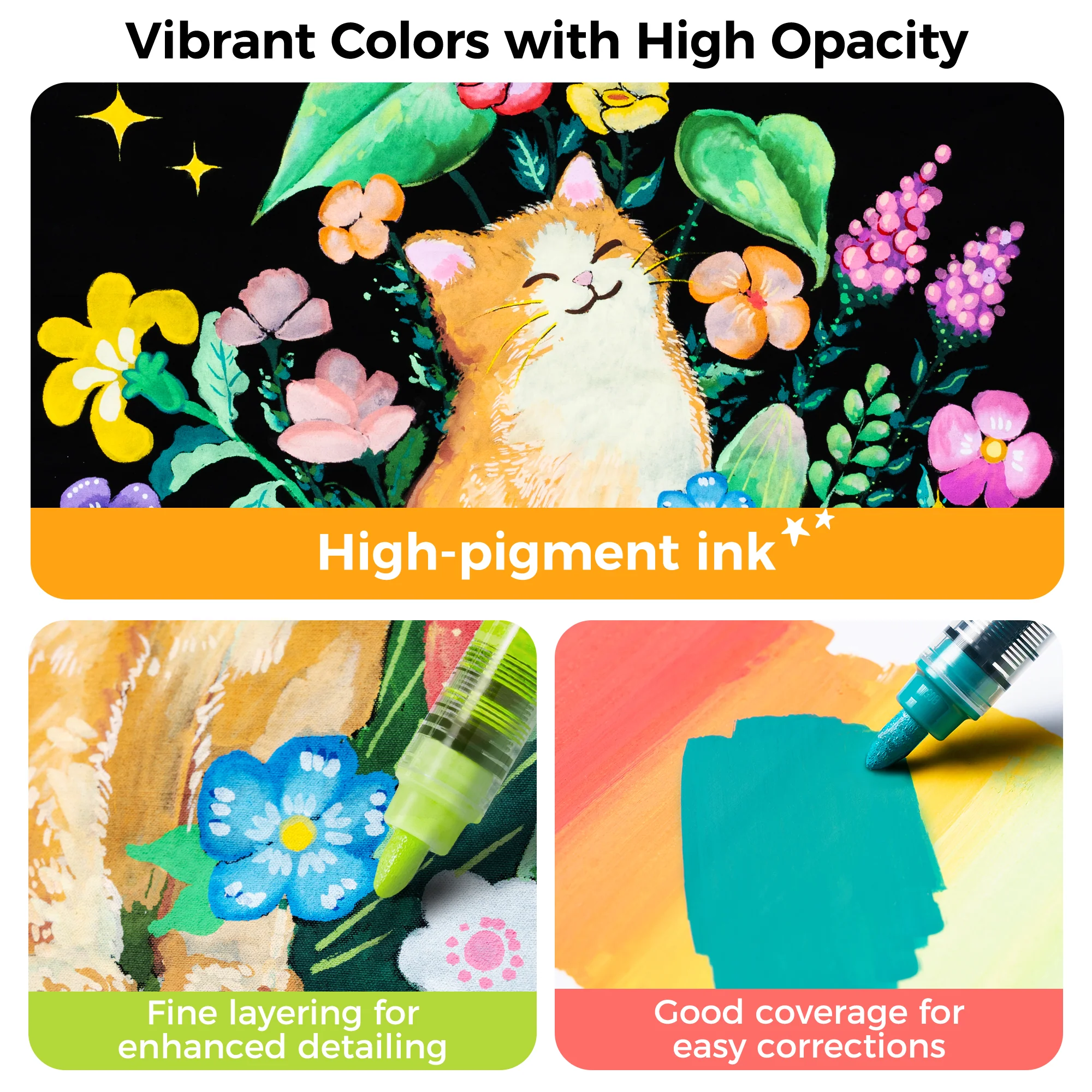 Ohuhu Kahuku Series Direct-ink Acrylic Paint Markers - Image 10