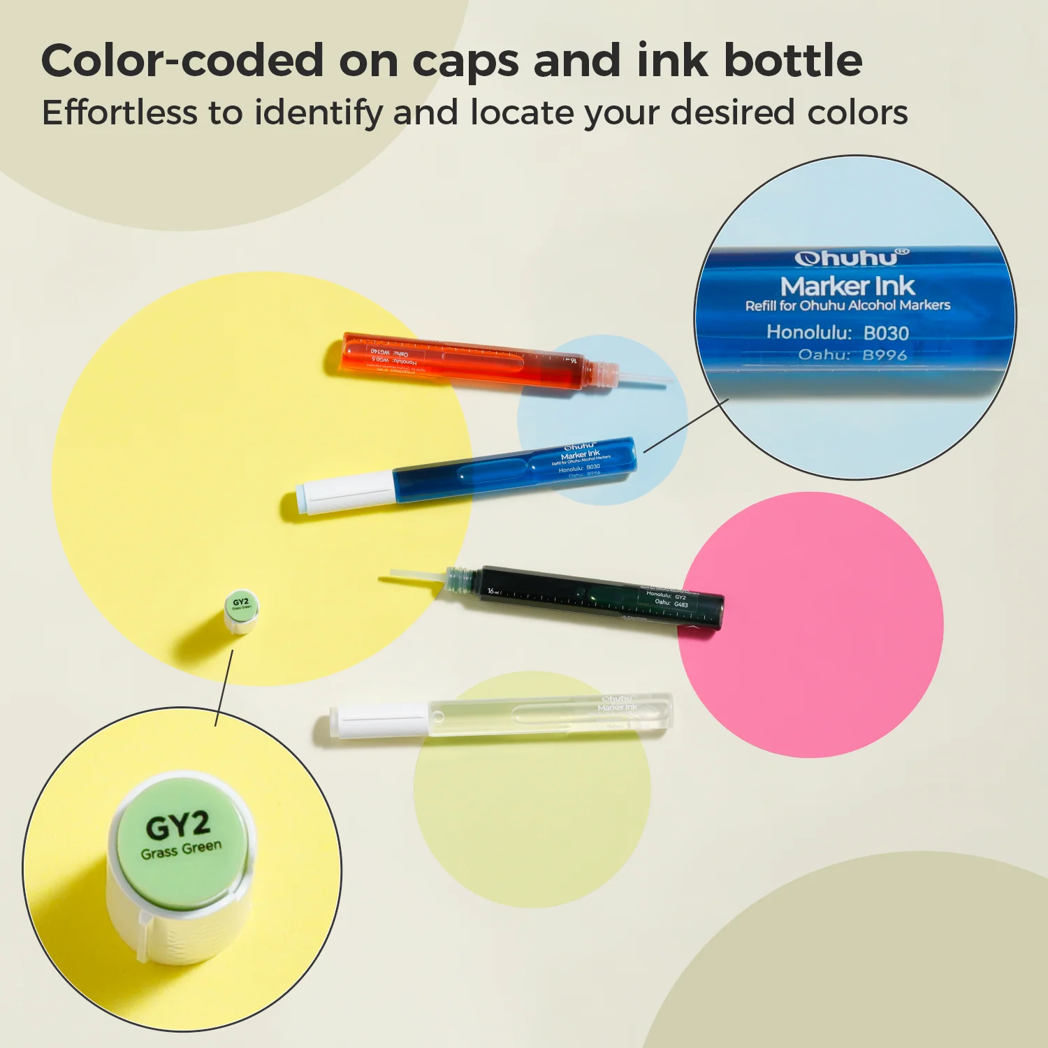 Ohuhu Marker Ink G013 / BG5 Refill for Alcohol marker - Image 6