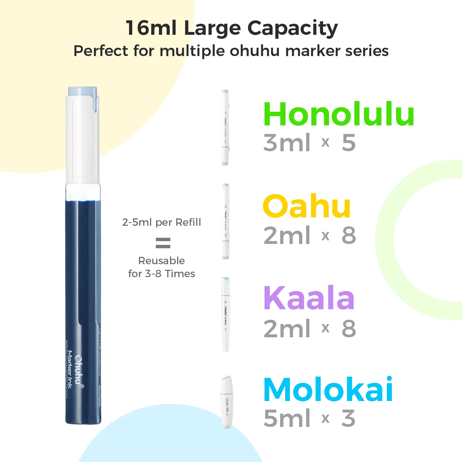 Ohuhu Marker Ink YR07 / YR295 / YR4 Refill for Alcohol marker - Image 2
