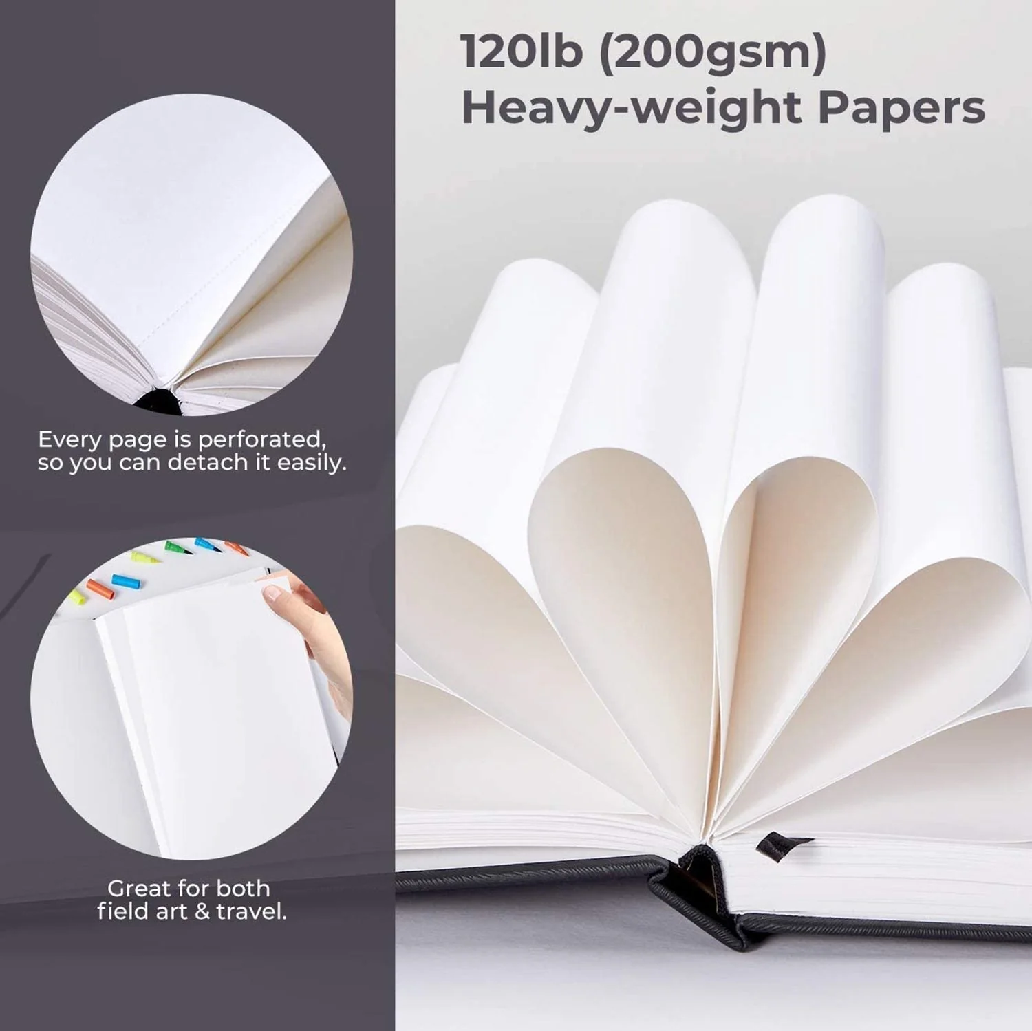 Ohuhu Marker Pads Art Sketchbooks for Markers, 2 Pack (Europe Only) - Image 4