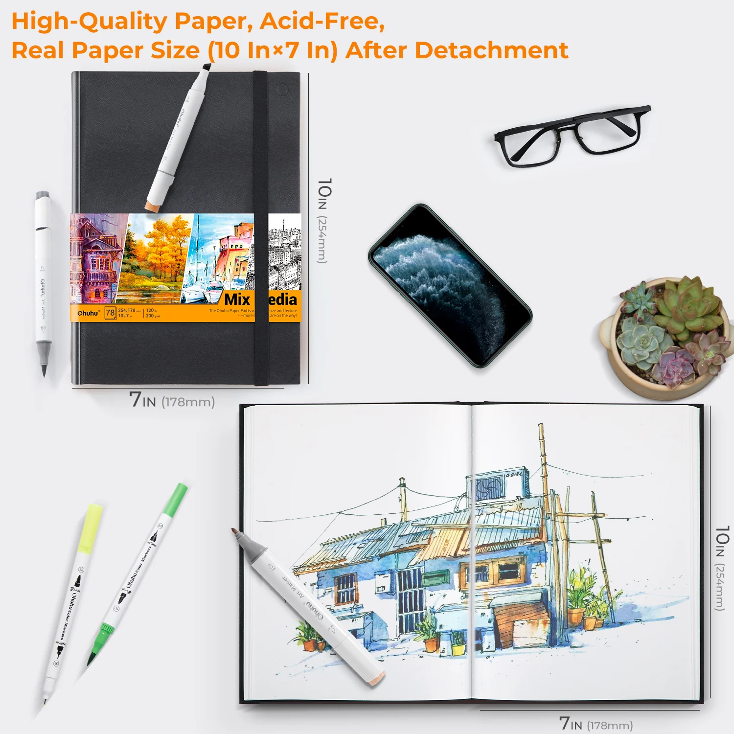 Ohuhu Mix Media Pad for Multiple Techniques - Image 4