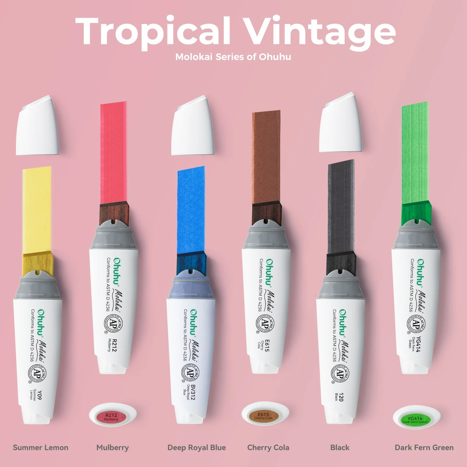 Ohuhu Molokai Four Tones Extra-wide Tip Alcohol Art Markers (Europe Only) - Image 19