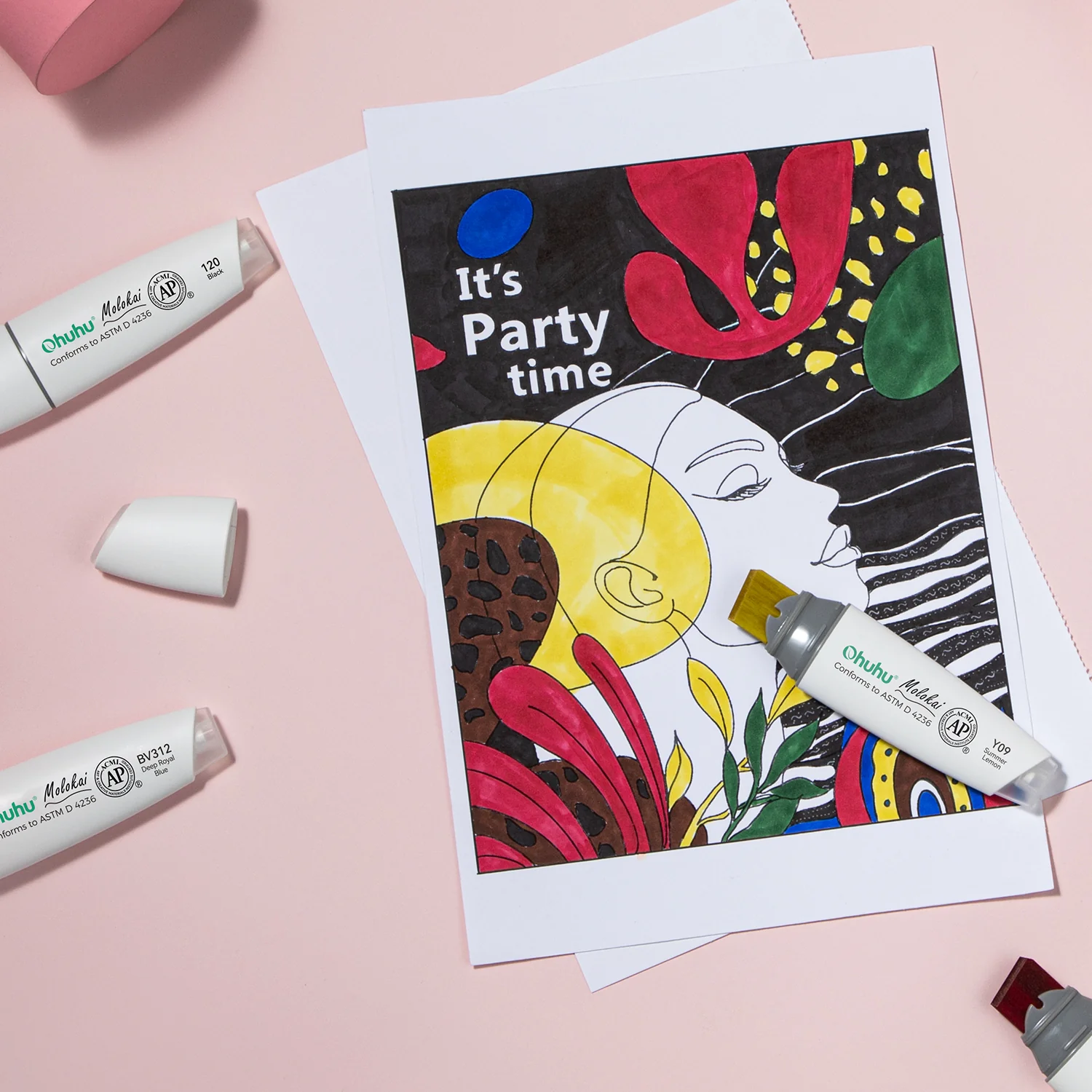 Ohuhu Molokai Four Tones Extra-wide Tip Alcohol Art Markers (Europe Only) - Image 23