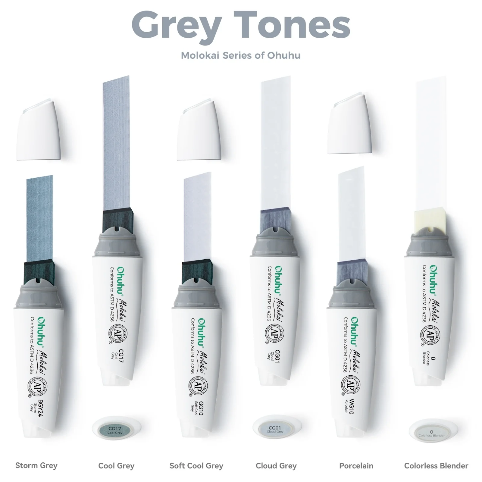 Ohuhu Molokai Four Tones Extra-wide Tip Alcohol Art Markers (Europe Only) - Image 5