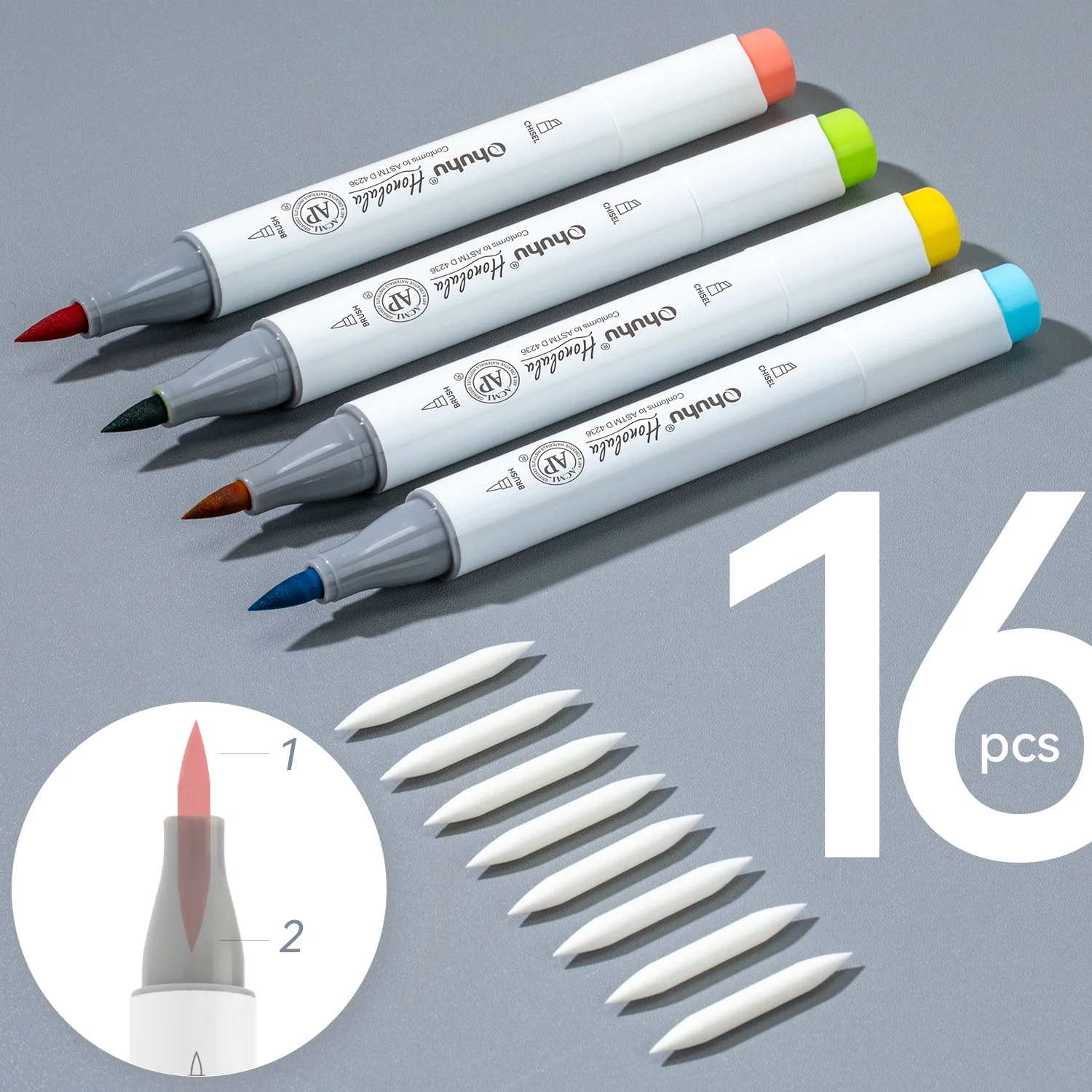 Ohuhu Replacement Brush Nibs Of Honolulu & Honolulu B Series (Canada Domestic Shipping) - Image 8