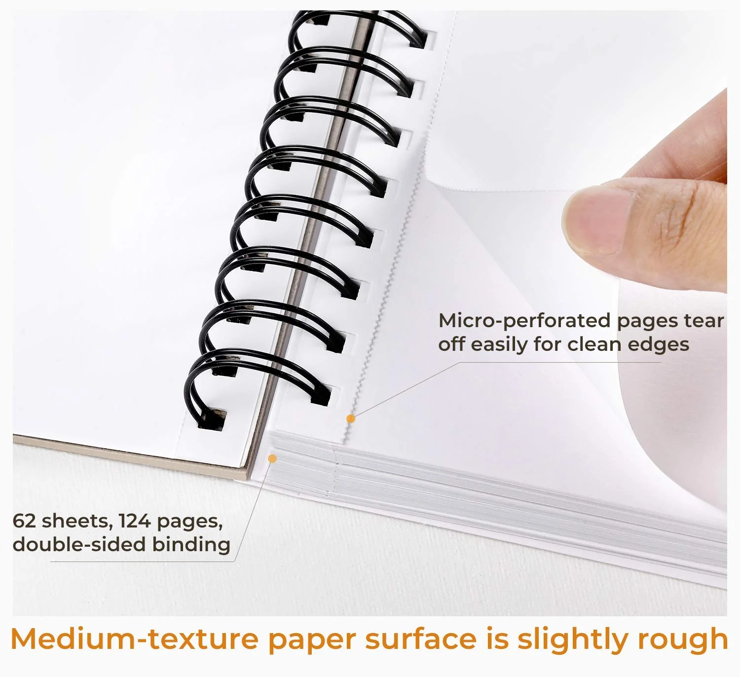 Ohuhu Spiral-Bound Mix Media Pad for Multiple Techniques - Image 4