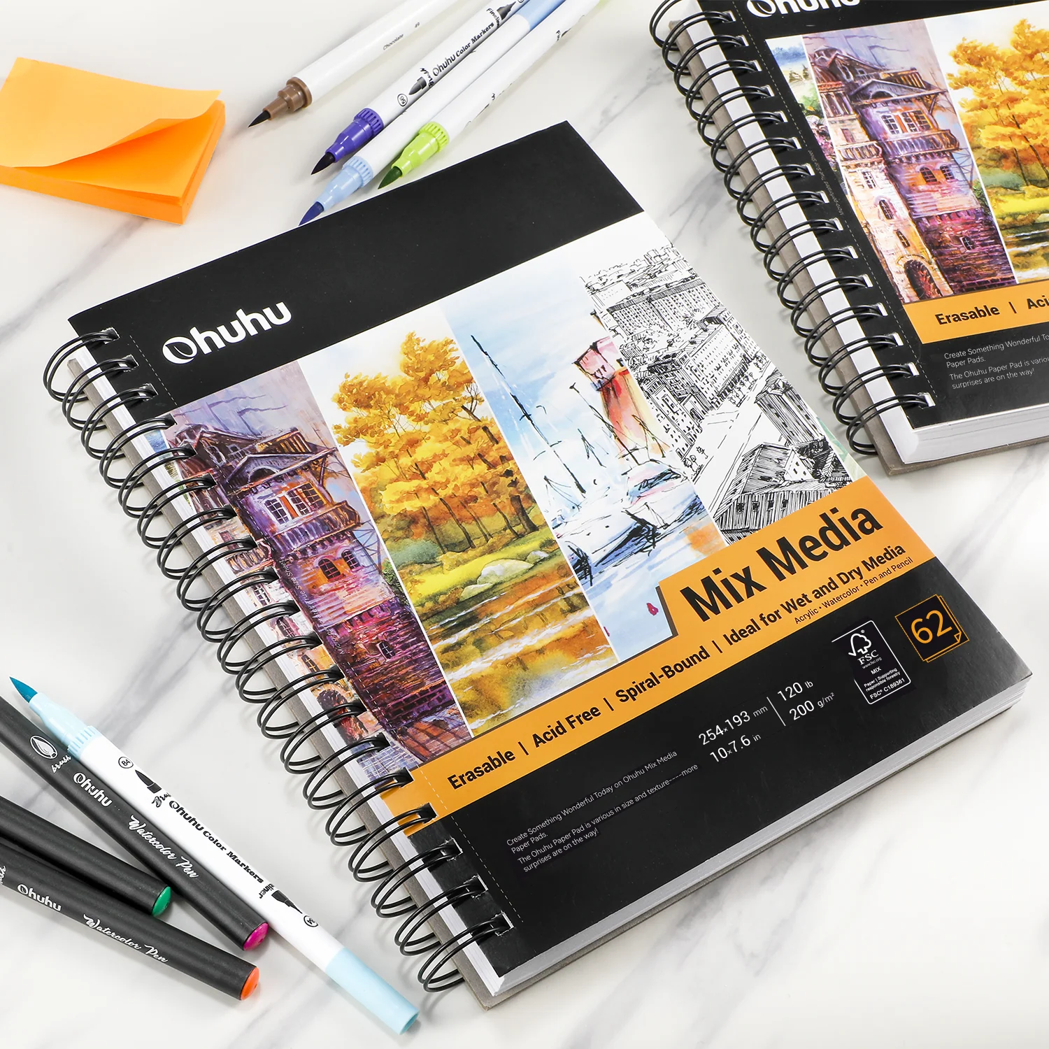 Ohuhu Spiral-Bound Mix Media Pad for Multiple Techniques (Europe Only) - Image 12