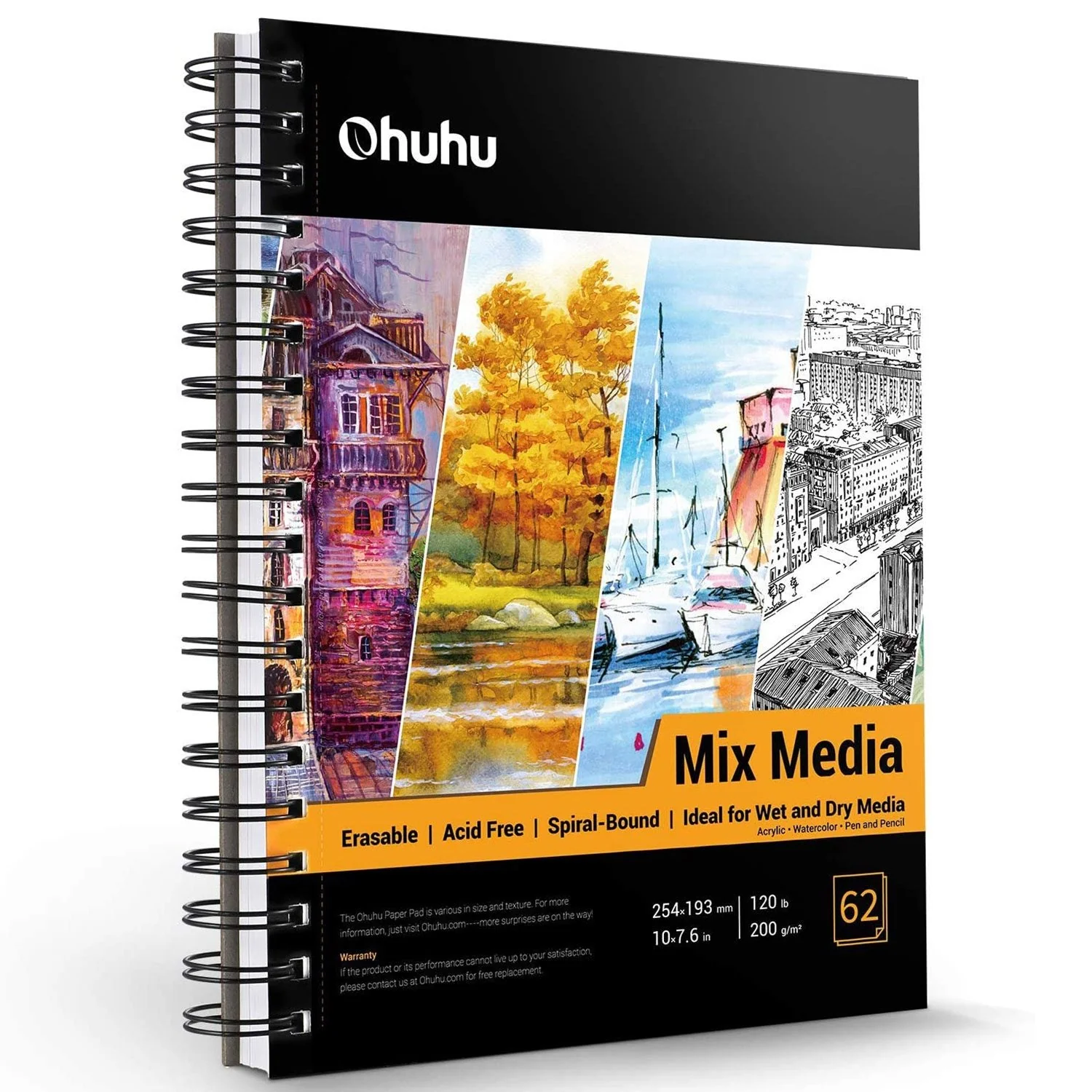 Ohuhu Spiral-Bound Mix Media Pad for Multiple Techniques (Mexico Domestic Shipping) - Image 7